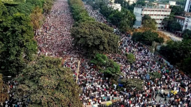 Crowds throng from Manik Mia to TSC to see Osman Hadi’s tomb