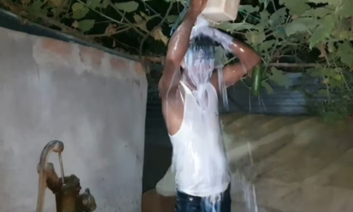 Assam Man Bathes In Milk After Divorce Assam Man Bathes In Milk After Divorce