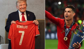Ronaldo gifts signed shirt to Trump with a message