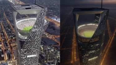 Saudi Arabia plans to host the World Cup in a sky-high stadium