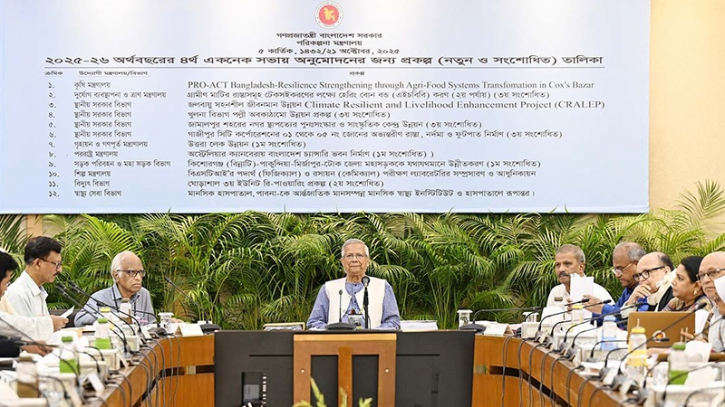 ECNEC meeting approves 13 projects worth Tk 1,988 crore ECNEC meeting approves 13 projects worth Tk 1,988 crore