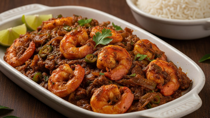 Check out the quick cooking recipe for dinner: Shrimp Bhuna