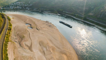 Major rivers in Europe are drying up due to intense heat