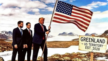 Trump planting American flag in Greenland