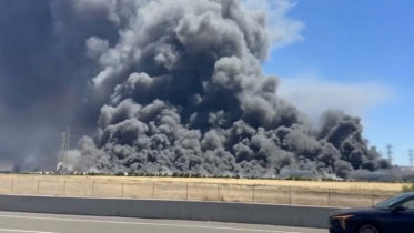 A massive fire has destroyed a medical equipment warehouse