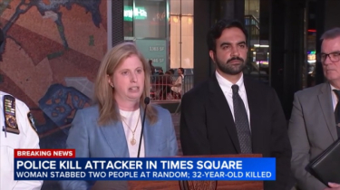 Woman killed, man wounded in random Times Square stabbing