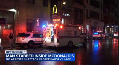Man stabbed in back inside Greenwich Village McDonald’s